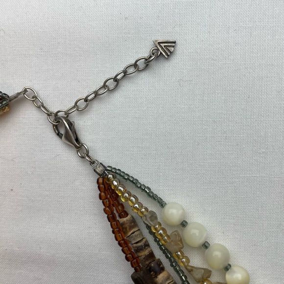 Silpada multi-strand necklace in neutral colors - Picture 3 of 5